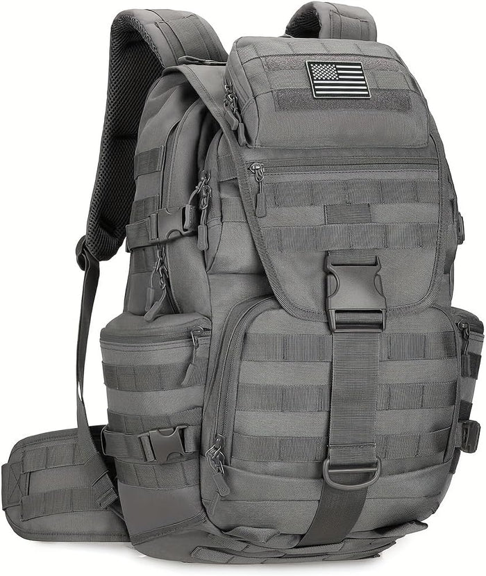 50L Military Tactical Backpack 3 Day Assault Pack Molle Daypack Hiking Backpack for Men and Women (Black white Tie-Dye)