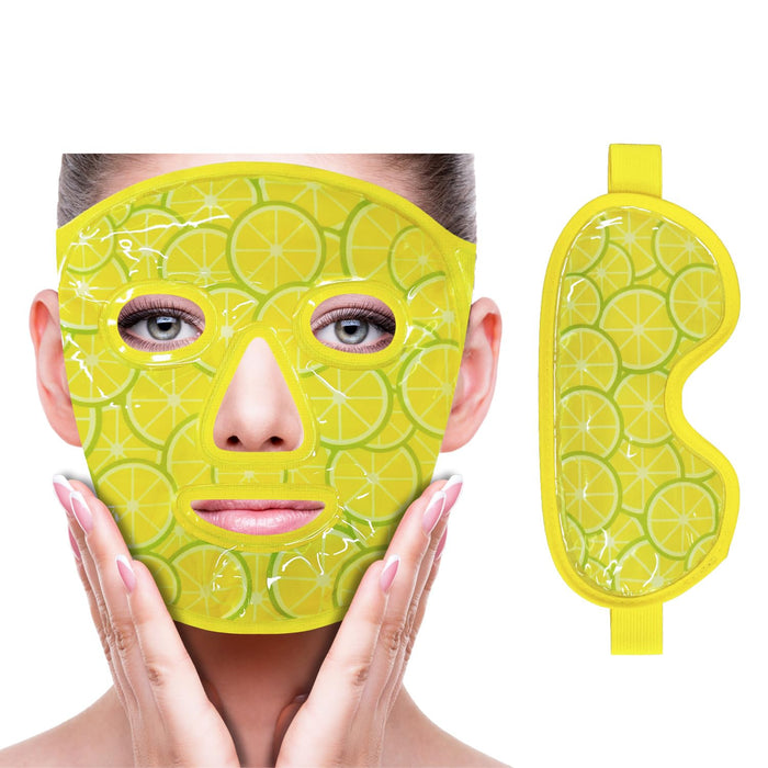 ZNÖCUETÖD Cold Face Eye Mask Ice Pack Reduce Facial Puff, Dark Circles, Gel Beads Hot Heat Cold Compress Pack, Face SPA for Woman Sleeping, Pressure, Headaches, Skin Care, Post Laser Care[Blue]