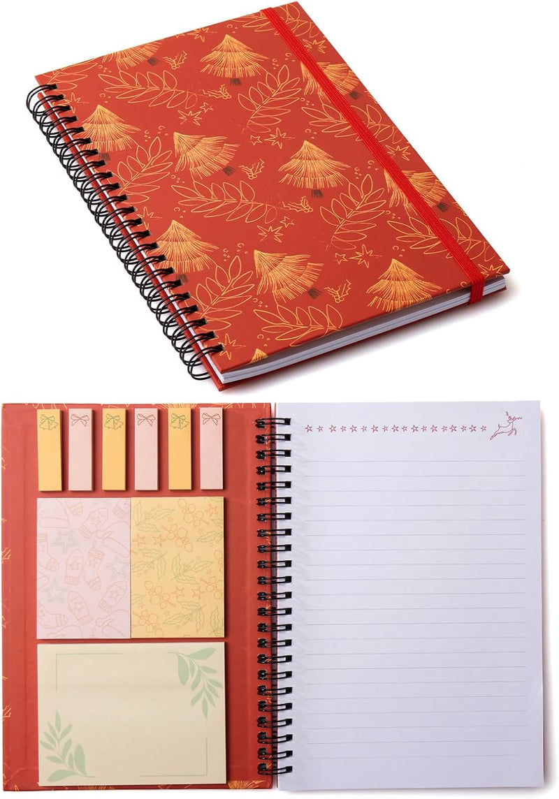 A5 Spiral Sticky Notebook,with 9 pads of decorated sticky notes and a handy notebook,Note Pads Teacher Appreciation Gift Writing Memo Pads School Office Supplies and Daily Life Organization (Chloris)