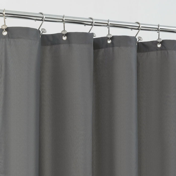 ALYVIA SPRING Waterproof Fabric Shower Curtain Liner with 3 Magnets - Soft Hotel Quality Cloth Shower Liner, Light-Weight & Machine Washable - Standard Size 72x72, White