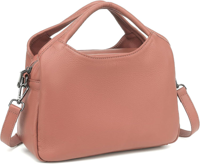 KOGTLA Genuine Leather Purses for Women with Detachable Satchel Strap, Ladies Handbags, Tote Hobo Bags