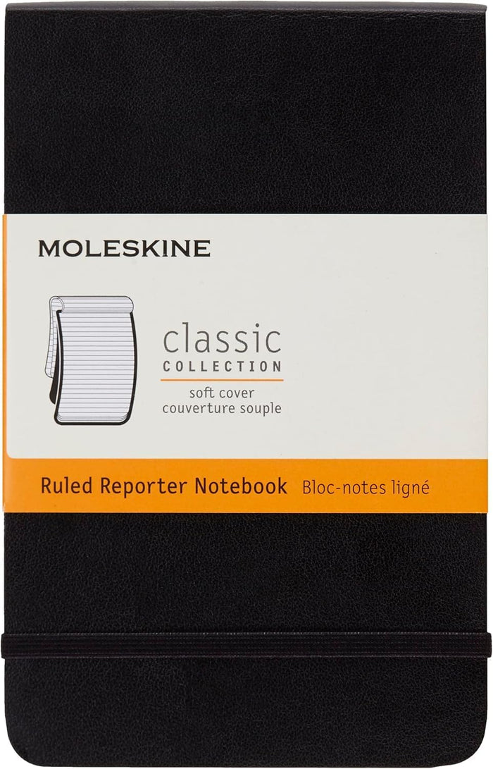 Moleskine Classic Notebook, Soft Cover, XL (7.5" x 9.5") Squared/Grid, Black, 192 Pages