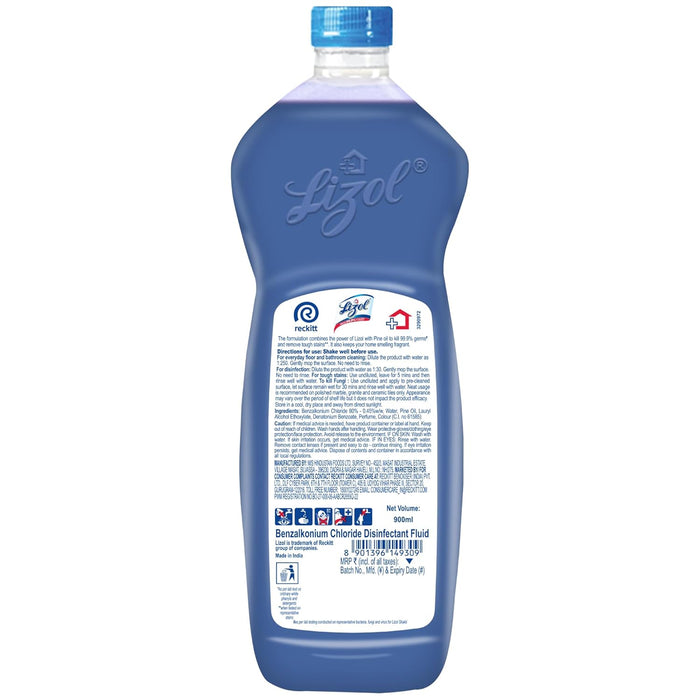 Lizol Shakti 900ml - Aqua Fresh Disinfectant Floor Cleaner | Suitable For All Floor Cleaner Mops | 2X better cleaning Vs Phenyl