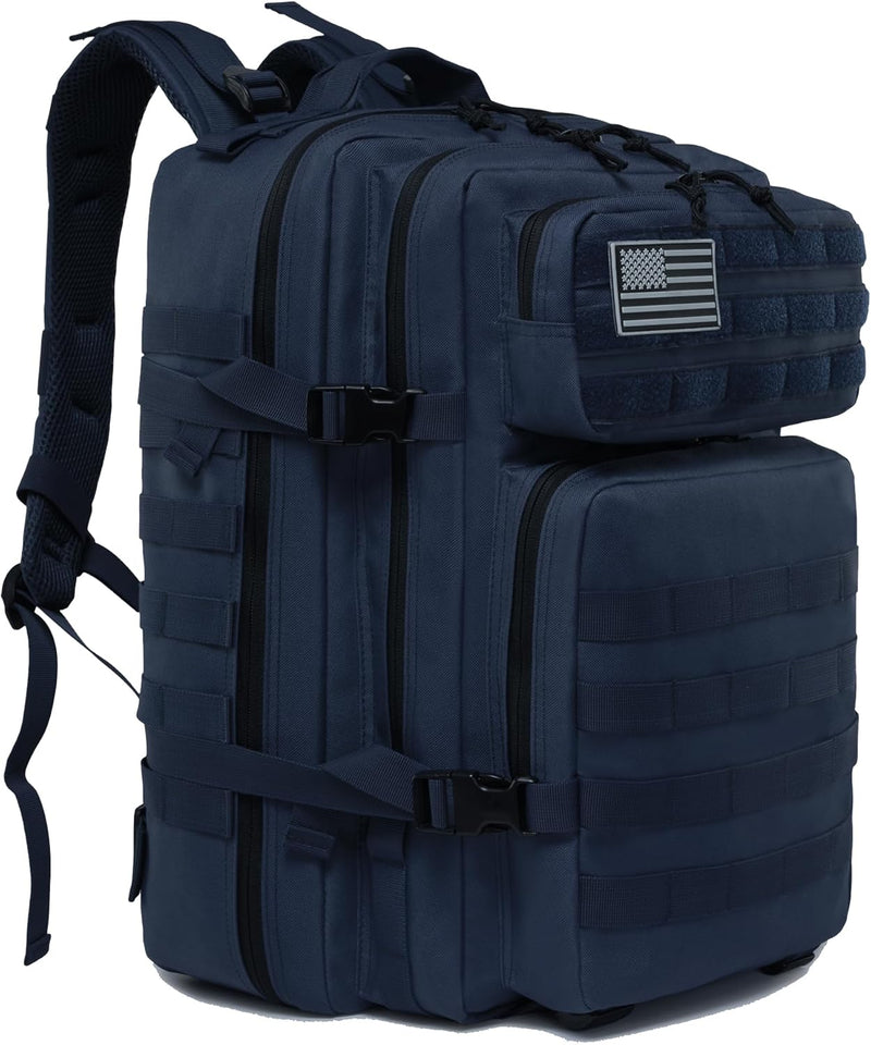 45L Military Tactical Backpack for Men & Women Bug Out Bag Assault pack Molle Daypack Hiking Trekking Rucksack(45L purple)