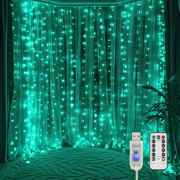 suddus Curtain Lights for Bedroom, 200 Led Hanging String Light Outdoor, Fairy Curtain Lights Indoor for Christmas, Dorm, Wall, Backdrop, Window, Wedding, Party, Birthday Decor, Warm White