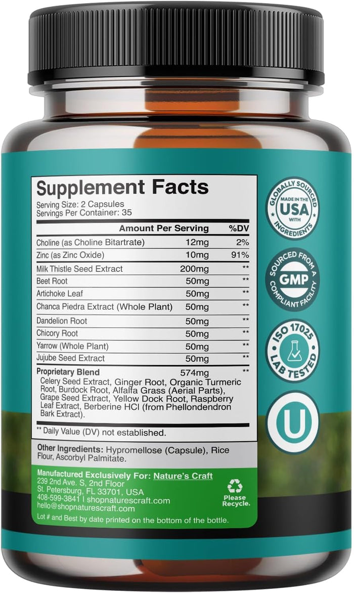 Liver Cleanse Detox & Repair 70 Capsules - Herbal Liver Support Milk Thistle Supplement - Silymarin Milk Thistle Supplements with Dandelion Root, Choline, Beetroot & Artichoke Extract
