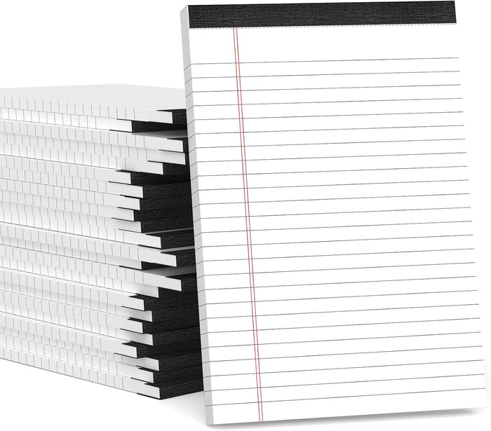 Legal Pads 5x8 Inch Writing Pads for Office Note Pads 5x8 for Work 80 GSM Paper College Ruled Legal Pad To Do List Notepad 30 Sheets 6 Pack Notebook Writing Pad Notepads for Grocery List Shopping List