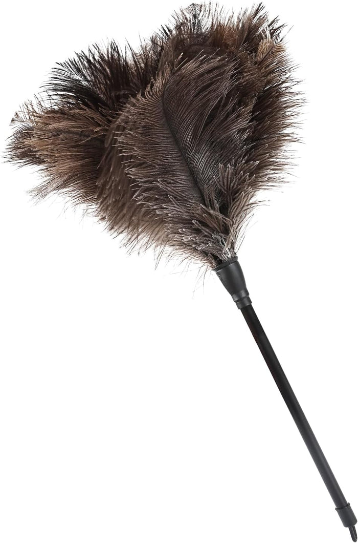 Ostrich Feather Duster 27-94Inch Retractable Fluffy Natural Detachable Ostrich Feather Duster Used for Household Cleaning and High-Altitude Cleaning (2PCS)