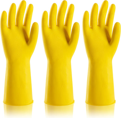 3/6/10 Pairs Rubber Cleaning Gloves,Reusable Dishwashing Household Dish Gloves for Kitchen,Cleaning,Gardening
