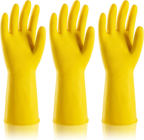 3/6/10 Pairs Rubber Cleaning Gloves,Reusable Dishwashing Household Dish Gloves for Kitchen,Cleaning,Gardening