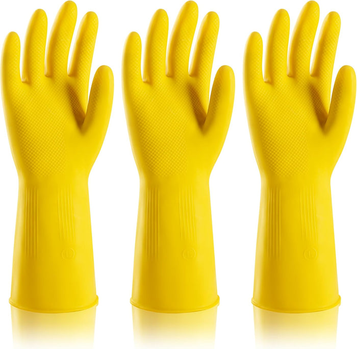 3/6/10 Pairs Rubber Cleaning Gloves,Reusable Dishwashing Household Dish Gloves for Kitchen,Cleaning,Gardening