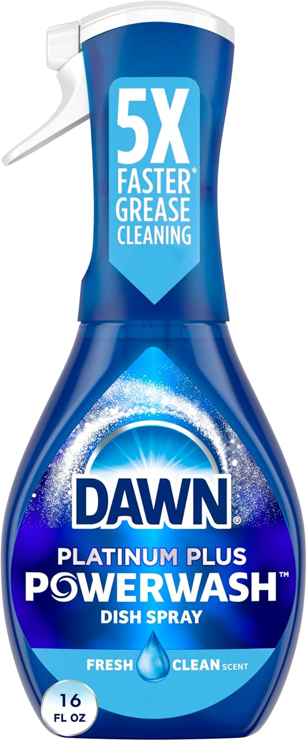 Dawn Powerwash Spray, Dish Soap, Dishwashing Liquid, Cleaning Supplies, Fresh, 1 Starter Kit + 1 Refill, 32 Fl Oz