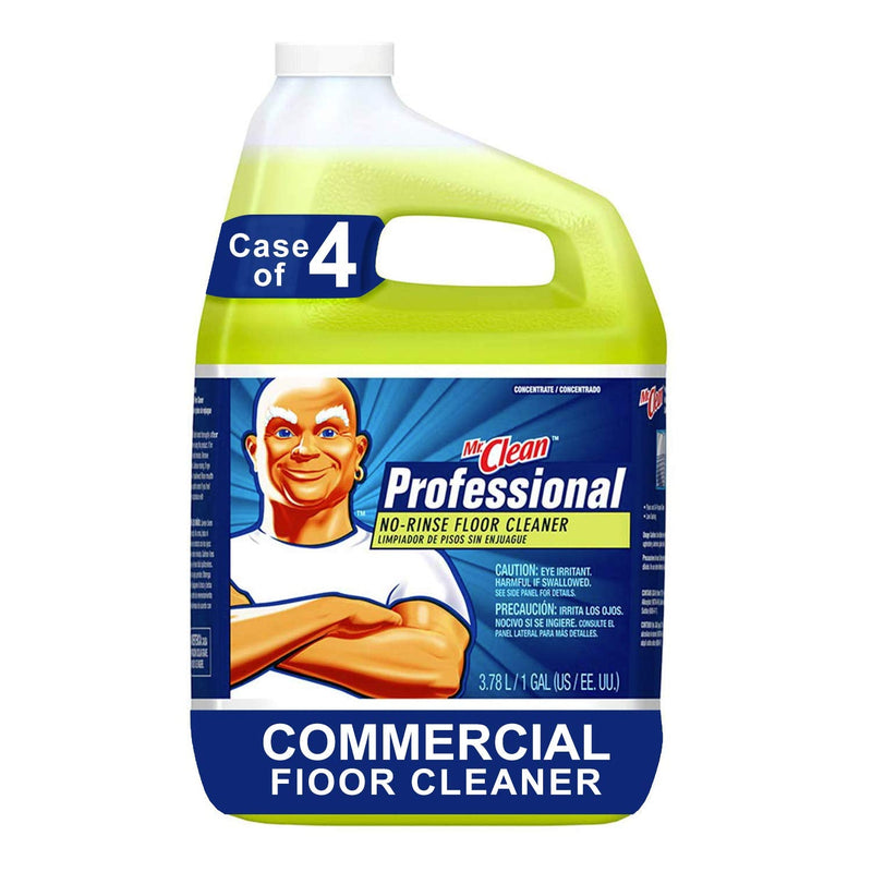 Floor Cleaner from Mr. Clean Professional, Bulk No-Rinse Ready to Use Cleaner Refill for Commercial Use, 1 Gal. (Case of 4)
