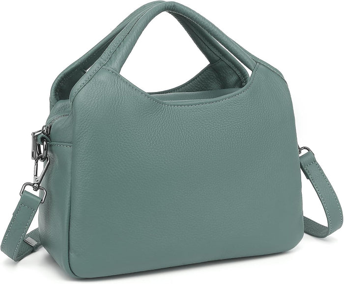 KOGTLA Genuine Leather Purses for Women with Detachable Satchel Strap, Ladies Handbags, Tote Hobo Bags