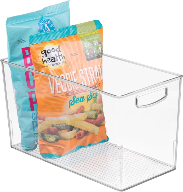 iDesign Plastic Storage Bin with Handles for Household Storage - Set of 2 - Clear - Made in USA