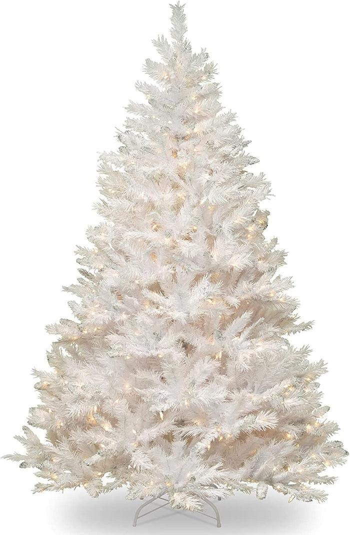 National Tree Company Pre-lit Artificial Christmas Tree | Includes Pre-strung White Lights and Stand | Winchester Pine - 7.5 ft