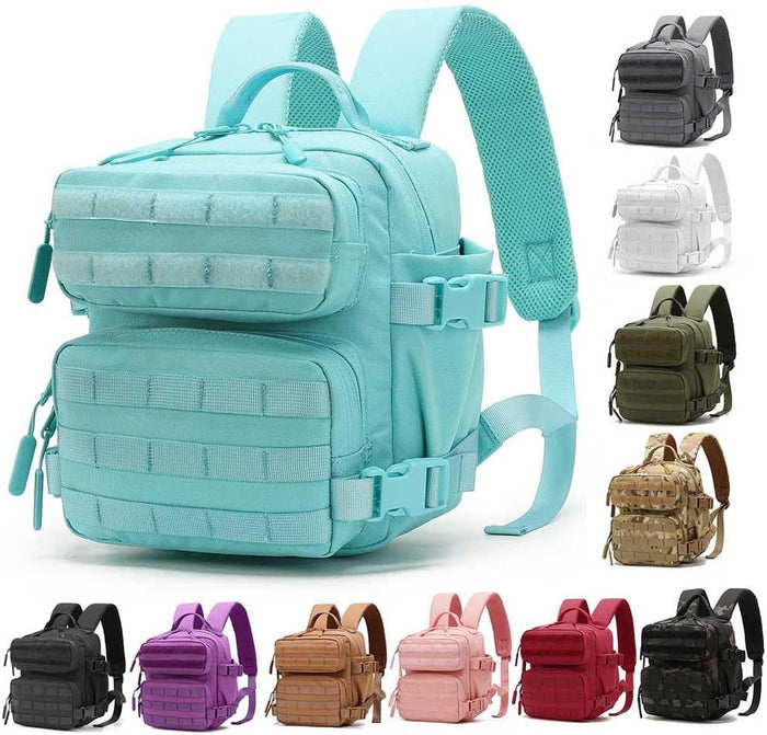 Mini Tactical Backpack for Men and Women, 9L Small Molle Backpack for Woman Military Backpacks for Gym, Hiking, Daily, Travel, Camping (Black)