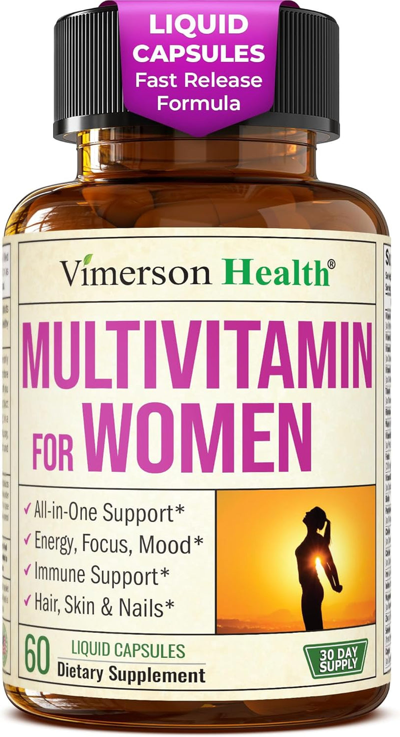 Multivitamin for Men – Essential Mens Multivitamins & Multiminerals 60 Liquid Capsules with Vitamin B12, A, D, C, Zinc, Magnesium & More for Total Body Wellness – 29 Key Nutrients & Vitamins for Men