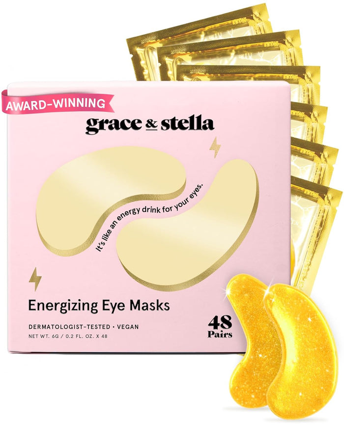 grace & stella Under Eye Patches (12 pairs) Eye Masks for Puffy Eyes and Dark Circles - Stocking Stuffers, Christmas Gifts for Women - Gifts for Birthdays, Bachelorette Party, Bridesmaids, Self Care