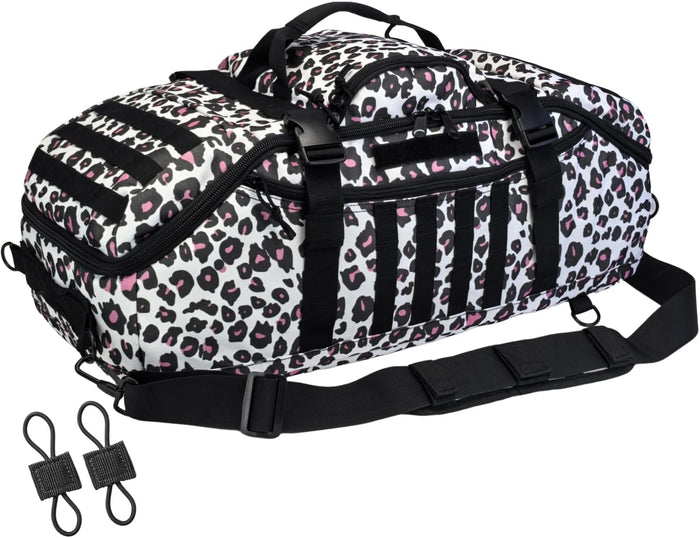 65L Large Duffle Bag, 3-in-1 Tactical Backpack MOLLE Pack for Sports, Gym, Outdoor, Black