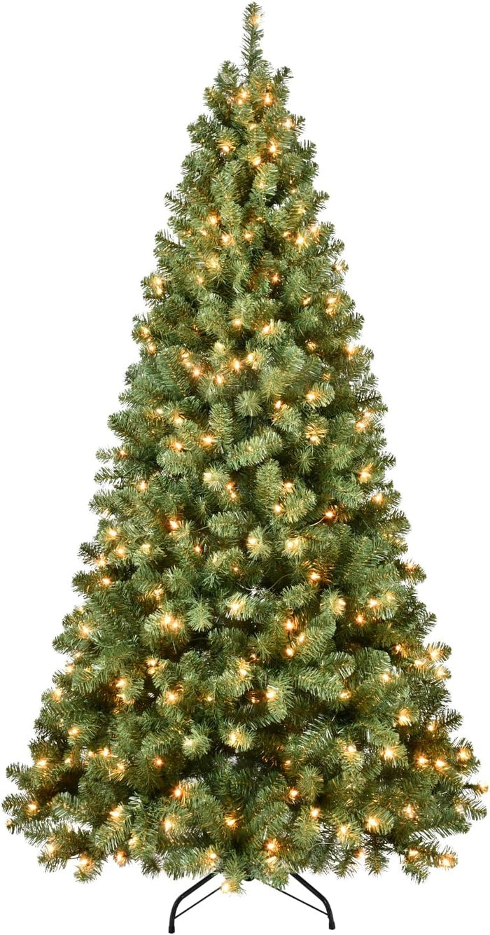 Kadunmina 9ft Artificial White Christmas Tree,Premium Unlit Xmas Tree with 1910 Branch Tips,Fake Spruce Full Hinges Trees for Home,Office,Metal Base