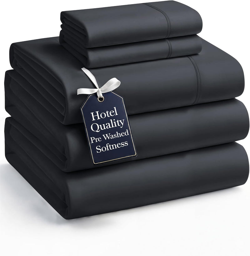 Casa Platino Sheets Twin XL Size Bed Set, Pre-Washed Ultra Soft & Breathable Twin XL Bed Sheets Set, Brushed Microfiber Cooling Sheets, Twin XL Size Sheets Set with Deep Pockets - Vanilla