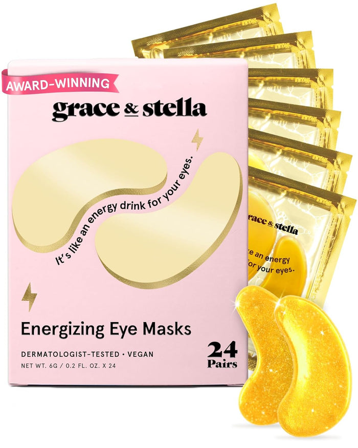 grace & stella Under Eye Patches (12 pairs) Eye Masks for Puffy Eyes and Dark Circles - Stocking Stuffers, Christmas Gifts for Women - Gifts for Birthdays, Bachelorette Party, Bridesmaids, Self Care