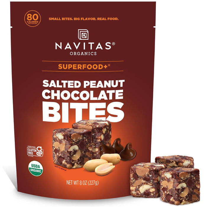 Navitas Organics Superfood Power Snacks, Cacao Goji, 8 oz. Bag, 11 Servings — Organic, Non-GMO, Gluten-Free