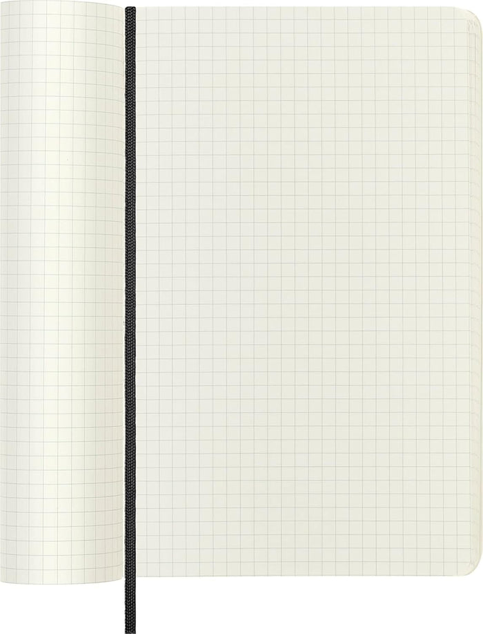 Moleskine Classic Notebook, Soft Cover, Large (5" x 8.25") Squared/Grid, Black, 192 pages