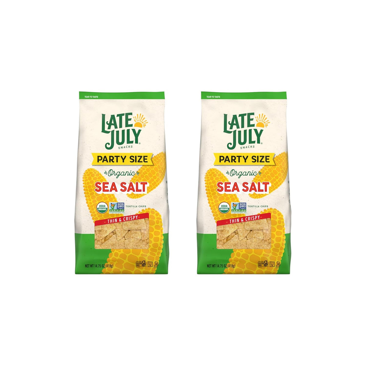 Late July Sea Salt Organic Tortilla Chips, 10.1 Oz Bag