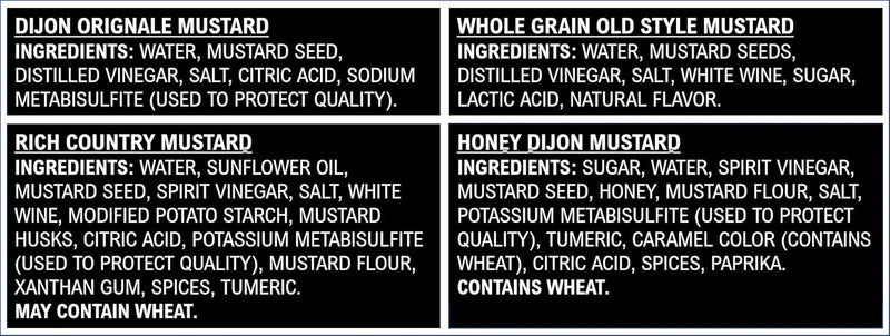 Maille Mustard Variety Pack 7 Oz, 4 Count