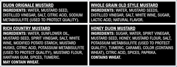 Maille Mustard Variety Pack 7 Oz, 4 Count