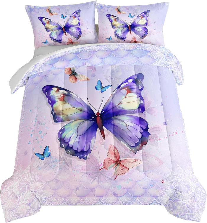 HOSIMA Deer Comforter Forest Hunting Bedding Sets for Teen Boys Mens Bedroom Essentials,Western Bedding Set Wildlife Animal Twin Bed in a Bag RV Inside Decor with 2 Pillowcases.