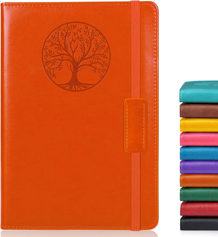 Lined Journal Notebook for Women Men,256 Pages A4 Large Hardcover Leather Journals for Writing,Travel,Business,Work,School,College Ruled Notebooks for Note Taking,Diary Notepad 8.6"×11"(Yellow)
