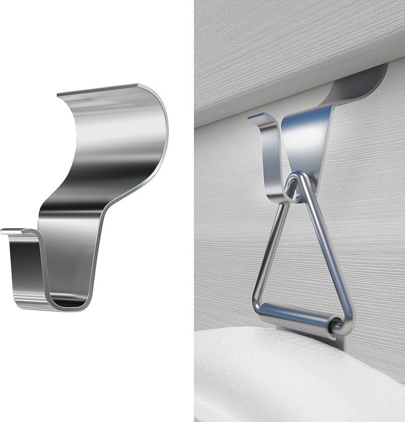 Vinyl Siding Hooks, Heavy-Duty Stainless Steel Siding Hooks Vinyl Siding Hangers, Low Profile & No Holes Needed Siding Clips for Hanging Wreaths (silver-10pack)