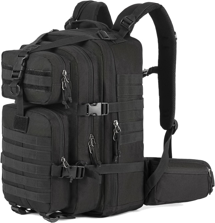 MIRACOL Tactical Survival Backpack Kit: 35L MOLLE Pack with 2.5L Hydration Bladder - Emergency Go Bag for Urban Disaster Volunteers - Reflective Rescue Gear for Evacuation & Field Missions
