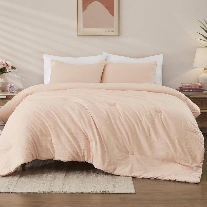 WRENSONGE King Size Comforter Set - 3 Pieces Olive Green Comforter Prewashed Soft Lightweight for All Seasons,Fluffy Down Alternative Comforter King Size with 2 Pillow Shams