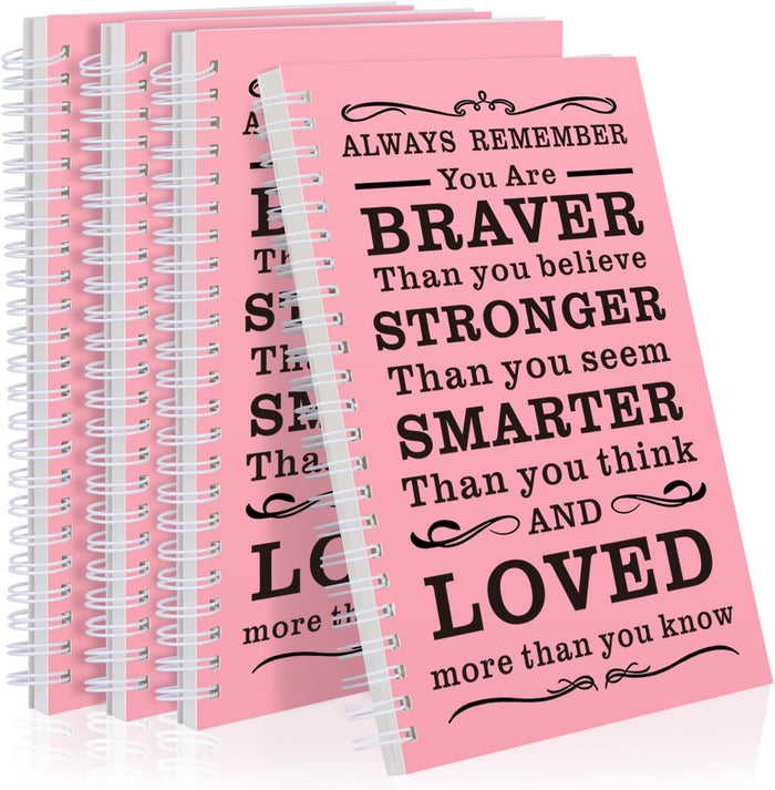 2 Pcs A5 Spiral Notebook,Inspirational Journal,Motivational Journal for Women Men,100 Pages Lined Spiral Journal Notebook College Ruled Daily Diary for School,Travel,Business,Work (Always-Purple)