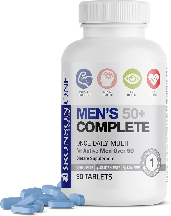 Bronson ONE Daily Mens 50+ Complete Multivitamin Multimineral, 180 Tablets