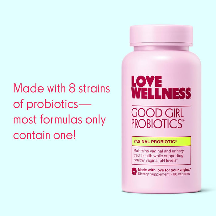 Love Wellness Good Girl Probiotics | Women’s Vaginal Health & pH Balance Supplement | Probiotic for Urinary Tract, Yeast, Odor & Immune Support | Gluten-Free | 30-Day Supply