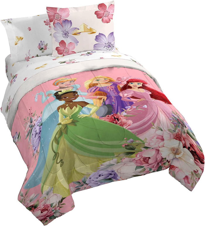 Jay Franco Disney Lilo and Stitch Full Size Comforter Set - 7 Piece Bedding Includes Sheet Set & Pillow Covers - Super Soft Tropical Bedding