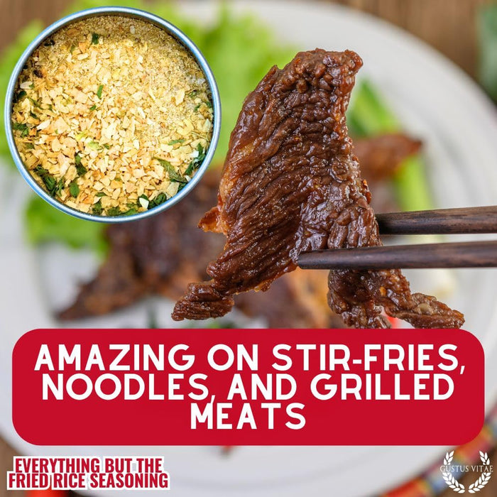 Everything But The Fried Rice Seasoning | All Natural | Non GMO | Hand Crafted | Small Batch | GLP-1 Friendly | Gourmet Spice Mix | Made In USA | No MSG | Artisanal Rub | Ultra Luxury Seasoning | Magnetic Tin | No Artificial Colors or Flavors | Gustus Vit