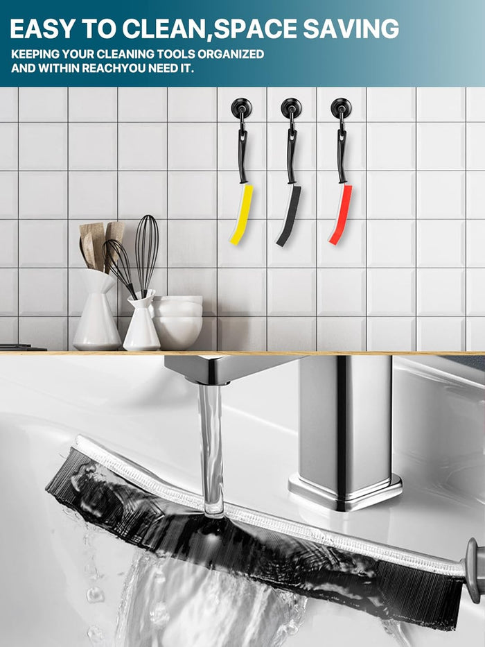6 Pcs Crevice Cleaning Brush Set, Household Hard Bristle Crevice Cleaning Brush, Crevice Cleaning Tool for Sink,Faucets，Grout,Bathroom,Corner, Baseboard,Gas Stove and Tiles KOSPRIE
