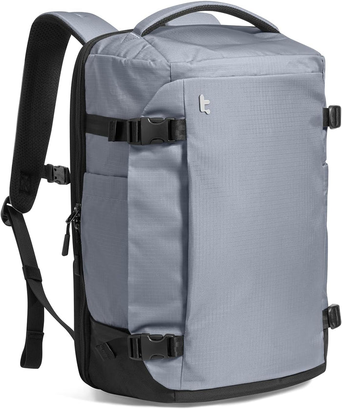tomtoc Travel Backpack 40L, TSA Friendly Flight Approved Carry-on Luggage Hand Water-resistant Lightweight Business Rucksack, Durable Large Weekender Bag Daypack Fits 17.3 Inch Laptop, PFAS Free