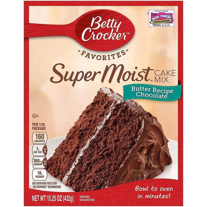 Betty Crocker Favorites Super Moist Butter Recipe Yellow Cake Mix, Holiday Baking, 13.25 oz (Pack of 12)
