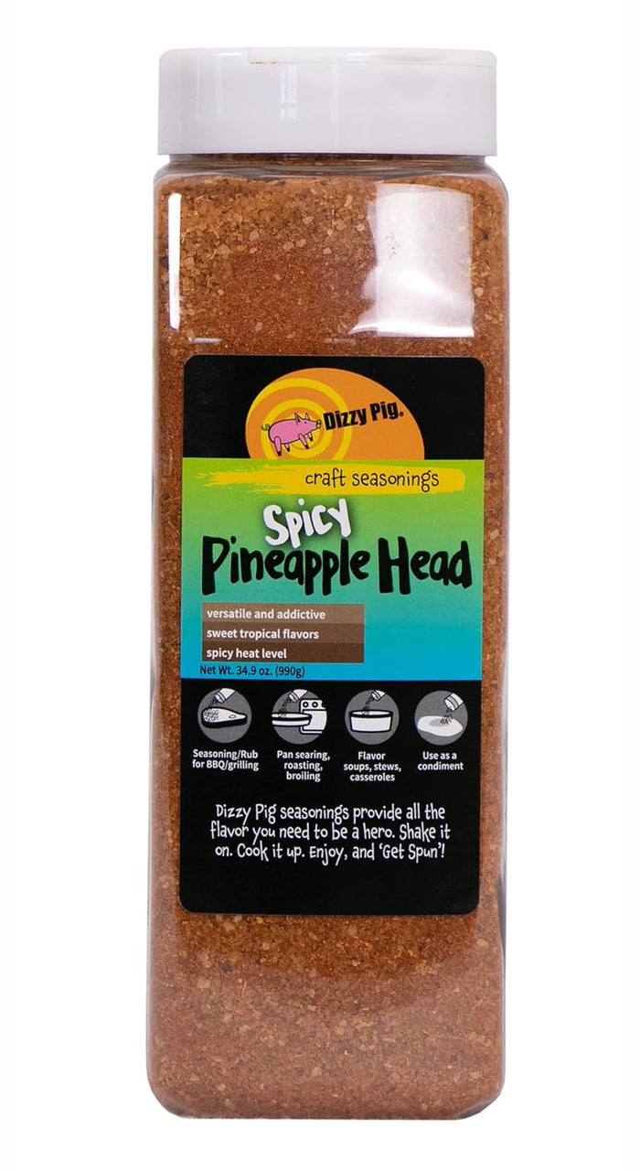 Dizzy Pig Pineapple Head Savory Sweet Tropical Seasoning Rub (Sample) - Hand Made in the USA - Seasons 2-4 lbs of Food - MSG Free, Gluten Free