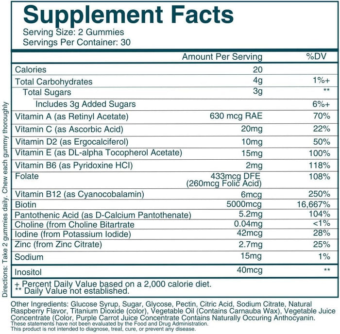 WEEM Hair Skin and Nails Gummies - Supports Healthy Hair - Vegan biotin Vitamins for Women & Men Supports Faster Hair Growth, Stronger Nails, Healthy Skin, Extra Strength (1)