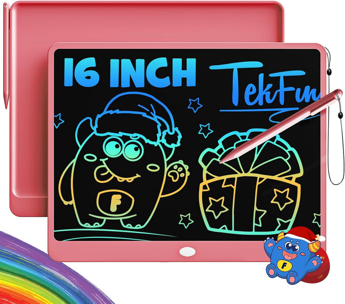 TEKFUN LCD Writing Tablet for Kids, 10-inch Coloring Drawing Pad, Mess Free Doodle Board, Christmas Gifts for Boys and Toddlers, Toys for 3 4 5 6 7 8 Year Old Girls(Blue)