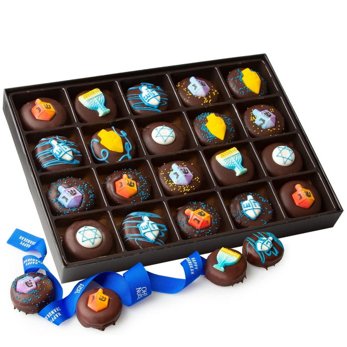 Oh! Nuts Chocolate Covered Cookie Gift Baskets - 20 Variety Gourmet Assortment Sandwich Cookies - Prime Elegant Box Gifts for Birthday, Anniversary, Holiday Season, Mom, Dad