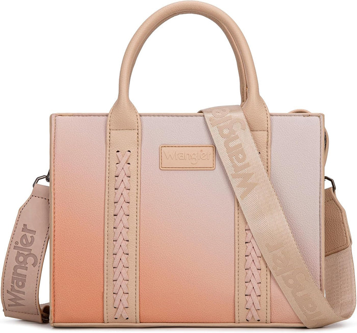 Wrangler Medium Tote Bag for Women Designer Satchel Handbags Top-handle Purses with Strap